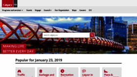 What Calgary.ca website looked like in 2019 (5 years ago)