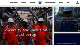 What Chevron.com website looked like in 2019 (5 years ago)