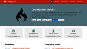 What Codeigniter.com website looked like in 2019 (5 years ago)