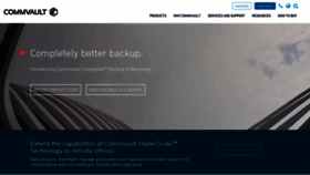 What Commvault.com website looked like in 2019 (5 years ago)