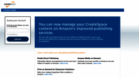 What Createspace.com website looked like in 2019 (5 years ago)