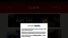 What Cuatro.com website looked like in 2019 (5 years ago)