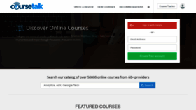 What Coursetalk.com website looked like in 2019 (5 years ago)