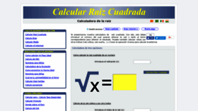 What Calcularraizcuadrada.com website looked like in 2019 (5 years ago)