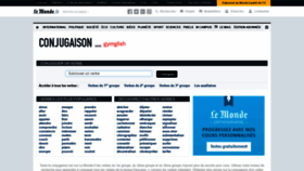 What Conjugaison.lemonde.fr website looked like in 2019 (5 years ago)