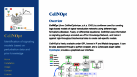 What Cellnopt.org website looked like in 2019 (5 years ago)