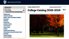 What Catalog.macalester.edu website looked like in 2019 (5 years ago)