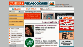 What Cahiers-pedagogiques.com website looked like in 2019 (5 years ago)