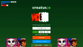 What Creatur.io website looked like in 2019 (6 years ago)
