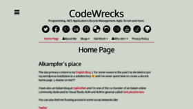 What Codewrecks.com website looked like in 2019 (5 years ago)