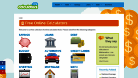 What Calculators.org website looked like in 2019 (5 years ago)
