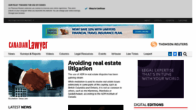 What Canadianlawyermag.com website looked like in 2019 (5 years ago)