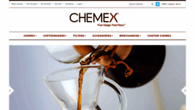 What Chemexcoffeemaker.com website looked like in 2019 (5 years ago)