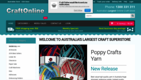 What Craftonline.com.au website looked like in 2019 (5 years ago)