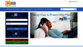 What Central-insurance.com website looked like in 2019 (5 years ago)