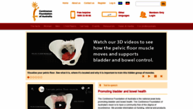 What Continence.org.au website looked like in 2019 (5 years ago)