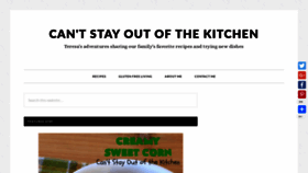 What Cantstayoutofthekitchen.com website looked like in 2019 (5 years ago)