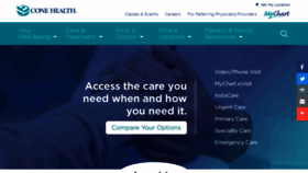 What Conehealth.com website looked like in 2019 (5 years ago)