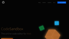 What Codesandbox.io website looked like in 2019 (5 years ago)