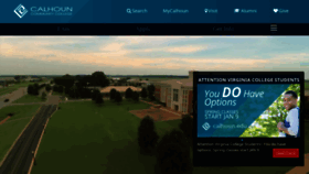 What Calhoun.edu website looked like in 2019 (5 years ago)