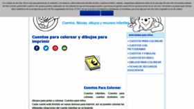 What Cuentosparacolorear.com website looked like in 2019 (5 years ago)