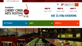 What Cherrycreekartsfestival.org website looked like in 2019 (5 years ago)