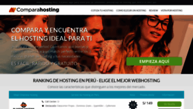 What Comparahosting.com.pe website looked like in 2019 (5 years ago)