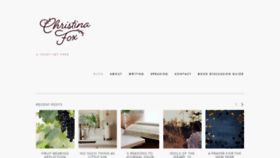 What Christinafox.com website looked like in 2019 (5 years ago)