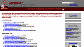 What Chirobase.org website looked like in 2019 (5 years ago)