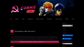 What Commiesubs.com website looked like in 2019 (5 years ago)