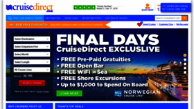What Cruisedirect.com website looked like in 2019 (5 years ago)