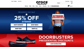 What Crocs.com website looked like in 2019 (5 years ago)