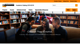 What Catalog.uwm.edu website looked like in 2019 (5 years ago)
