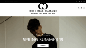 What Criminaldamage.co.uk website looked like in 2019 (5 years ago)