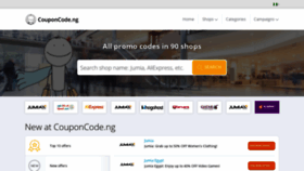 What Couponcode.ng website looked like in 2019 (5 years ago)