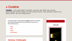 What Coraline-film.de website looked like in 2019 (5 years ago)