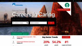 What Careersincaring.org.au website looked like in 2019 (5 years ago)