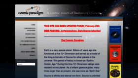 What Cosmicparadigm.com website looked like in 2019 (5 years ago)