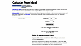 What Calcularpesoideal.com.br website looked like in 2019 (5 years ago)
