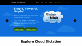 What Clouddictation.com website looked like in 2019 (5 years ago)
