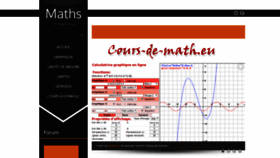 What Cours-de-math.eu website looked like in 2019 (5 years ago)