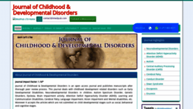 What Childhood-developmental-disorders.imedpub.com website looked like in 2019 (5 years ago)