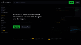 What Codepen.io website looked like in 2019 (6 years ago)