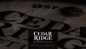 What Cedarridgewhiskey.com website looked like in 2019 (5 years ago)