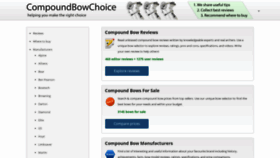 What Compoundbowchoice.com website looked like in 2019 (5 years ago)