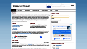What Crosswordheaven.com website looked like in 2019 (5 years ago)