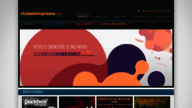 What Clubedoingresso.com website looked like in 2019 (5 years ago)