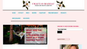 What Craft-o-maniac.com website looked like in 2019 (5 years ago)