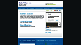 What Cadrevaillant.com website looked like in 2019 (5 years ago)