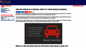 What Checkmycar.com website looked like in 2019 (5 years ago)